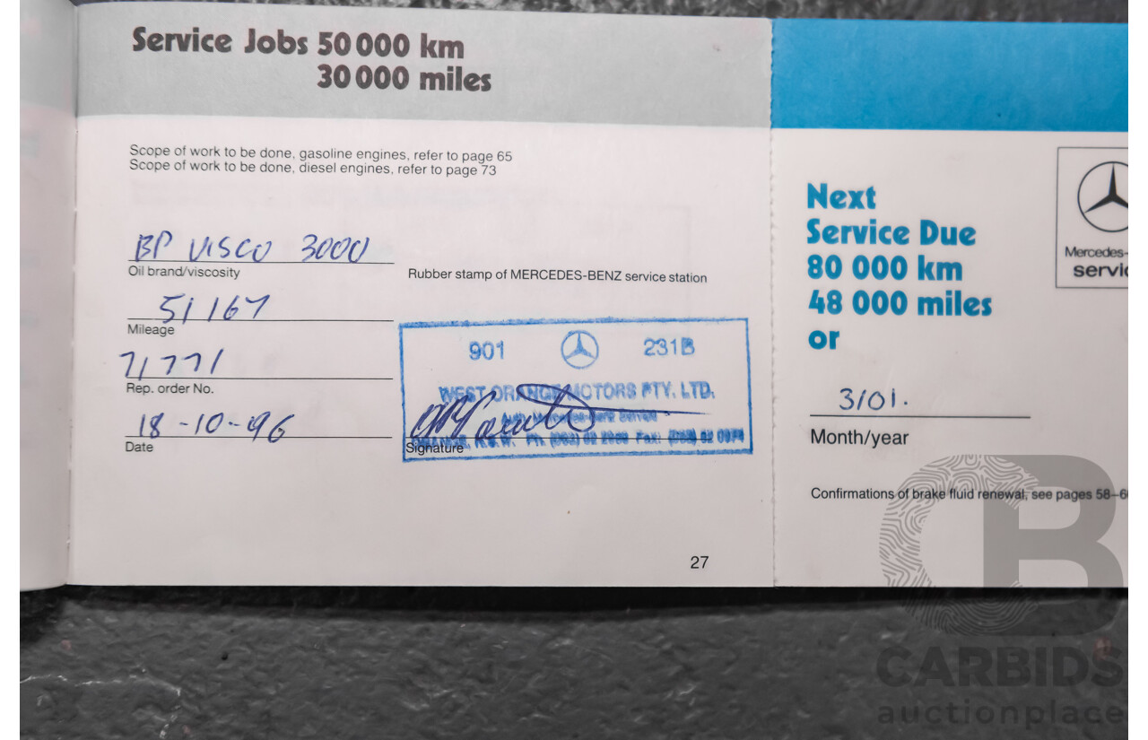 3/1989 Mercedes Benz 420 SEL W126 4d Sedan Silver V8 4.2L