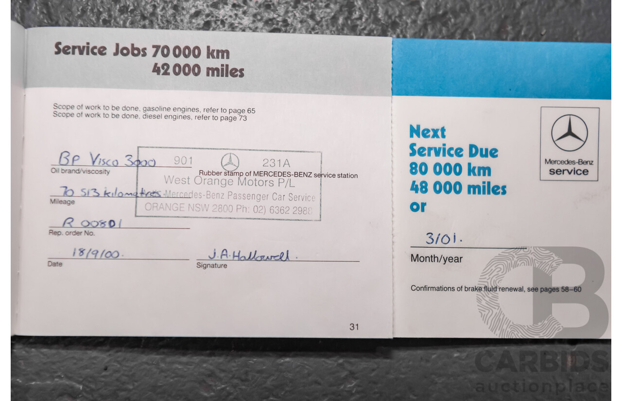 3/1989 Mercedes Benz 420 SEL W126 4d Sedan Silver V8 4.2L