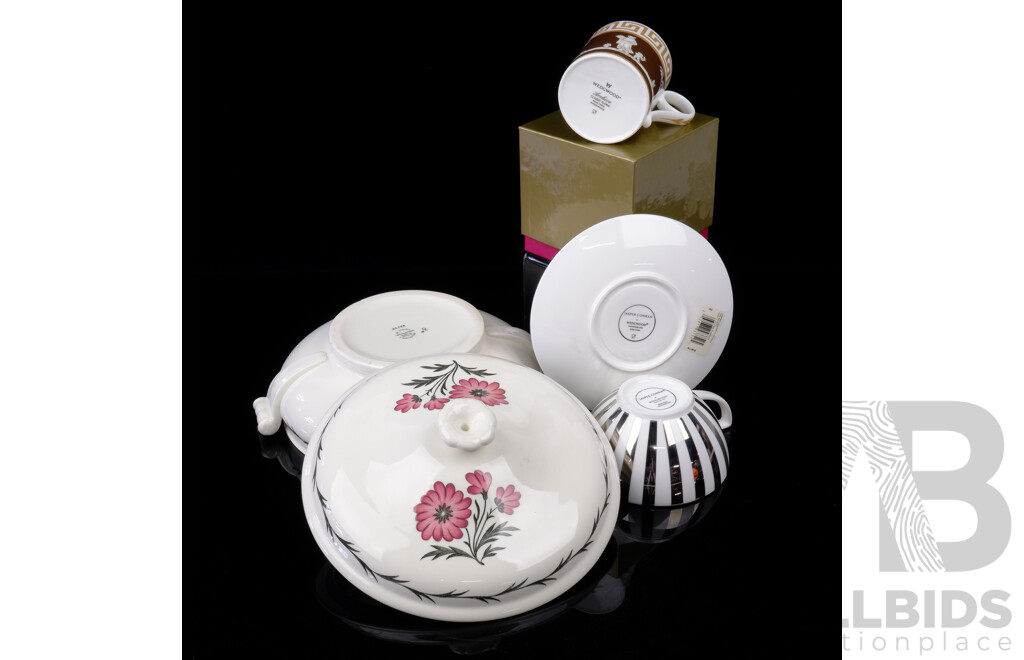 Collection Wedgwood Pieces Comprising Aster Tureen, Dou Designed by Jasper Conran & Archive Series Classic Flora Mug in Original Box
