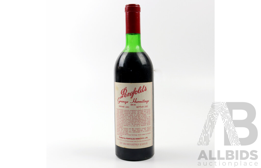Penfolds Bin 95 Grange, Vintage 1981