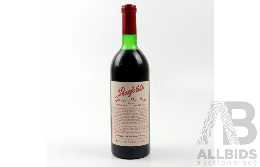 Penfolds Bin 95 Grange, Vintage 1981