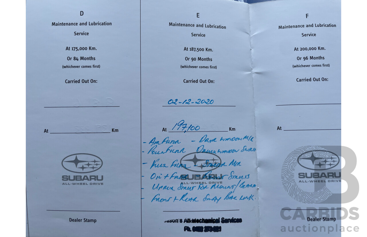 12/07 Subaru Forester X AWD MY07 4D Wagon Blue 2.5L