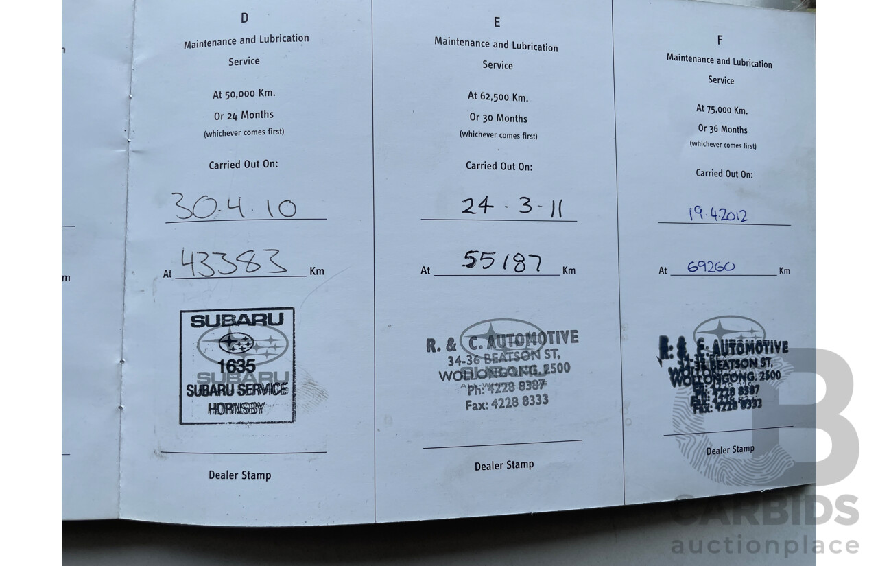 12/07 Subaru Forester X AWD MY07 4D Wagon Blue 2.5L