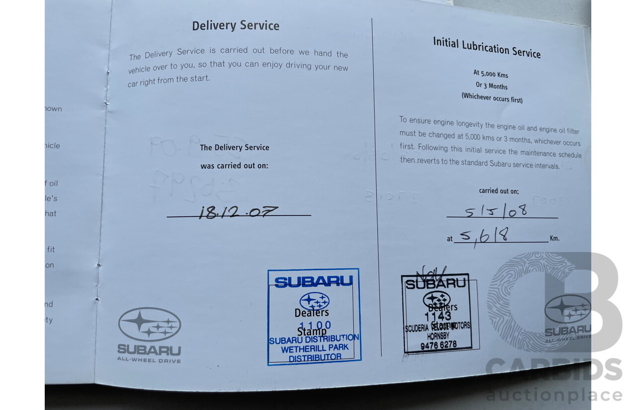 12/07 Subaru Forester X AWD MY07 4D Wagon Blue 2.5L