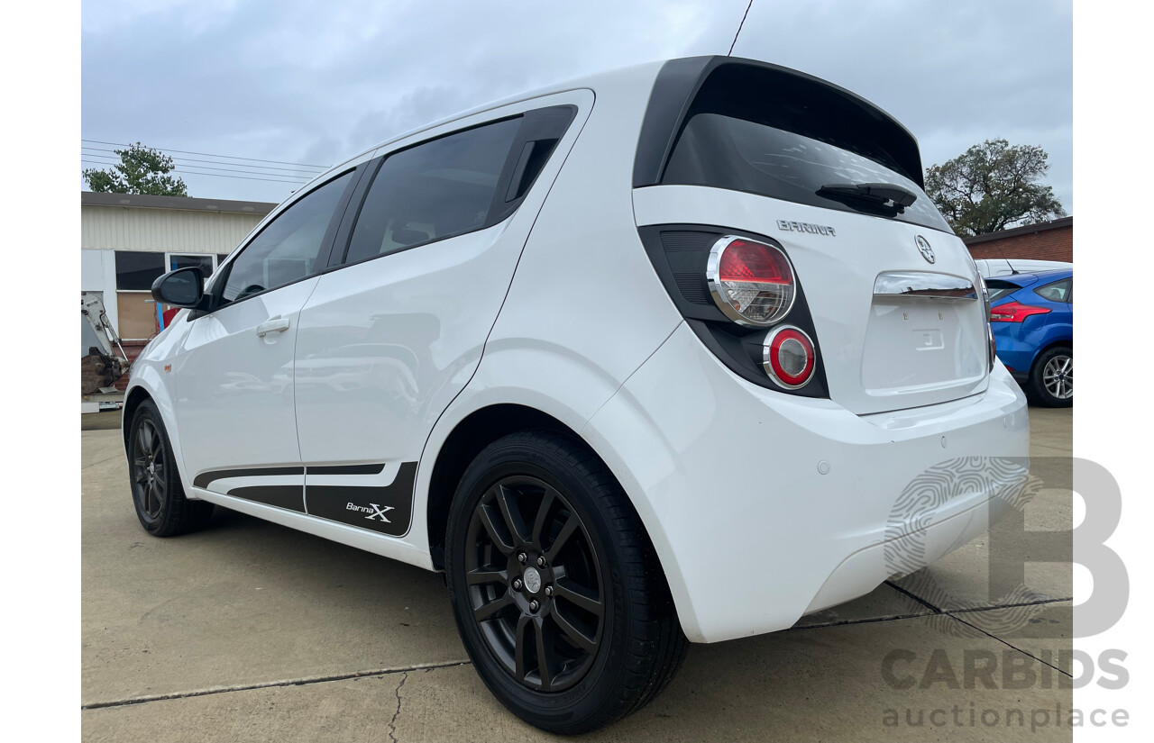 06/15 Holden Barina X FWD TM MY15 5D Hatchback White 1.6L