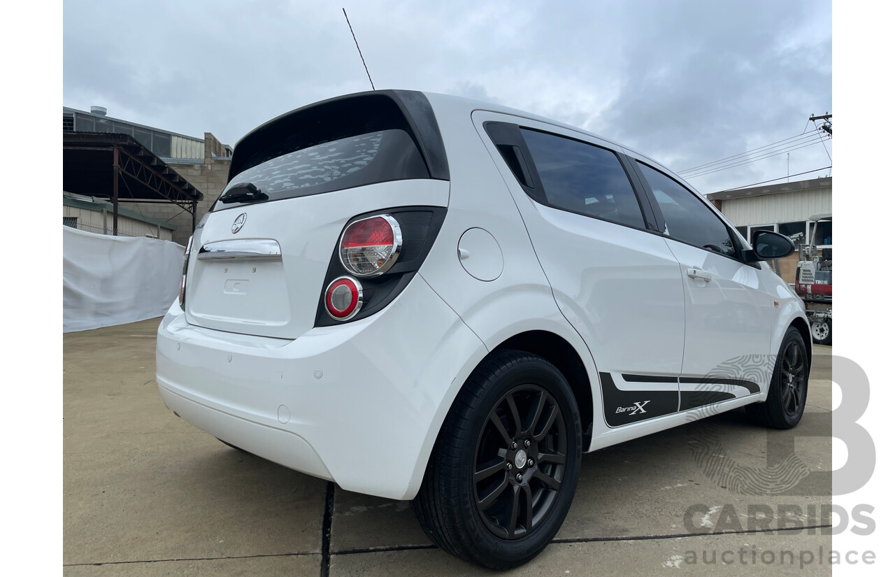 06/15 Holden Barina X FWD TM MY15 5D Hatchback White 1.6L