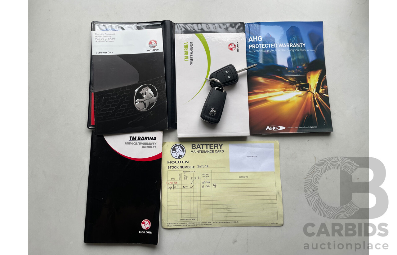 06/15 Holden Barina X FWD TM MY15 5D Hatchback White 1.6L