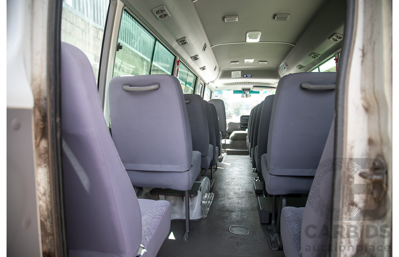 12/2011 Toyota Coaster XZB50R 21 Seater Bus White Turbo Diesel 4.0L