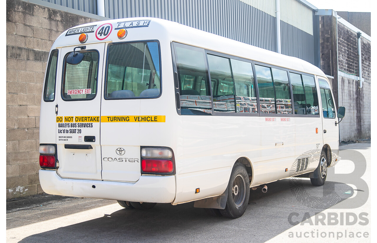12/2011 Toyota Coaster XZB50R 21 Seater Bus White Turbo Diesel 4.0L