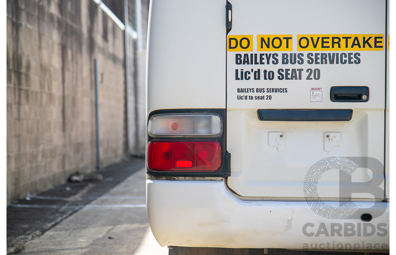 12/2011 Toyota Coaster XZB50R 21 Seater Bus White Turbo Diesel 4.0L