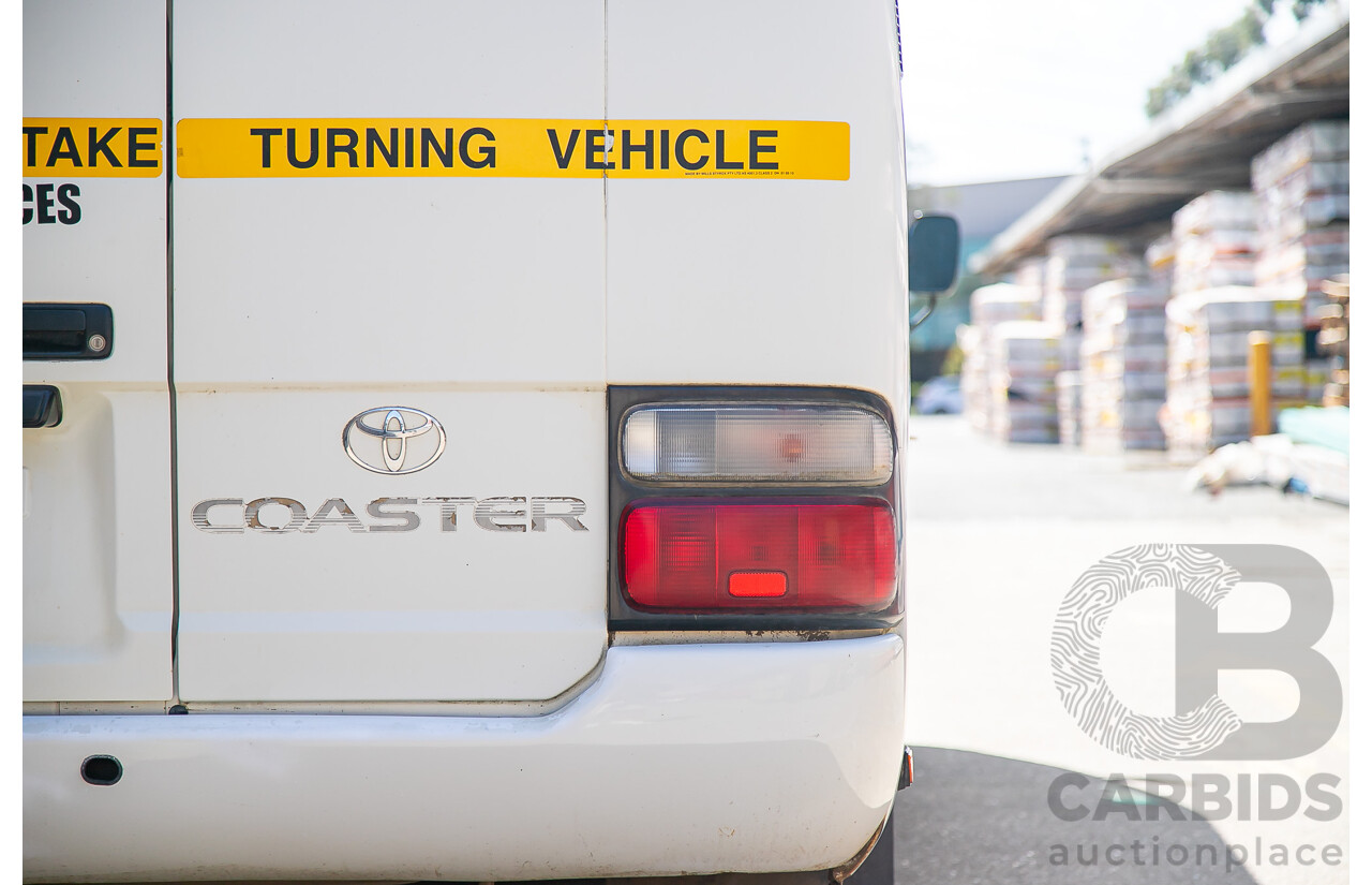 12/2011 Toyota Coaster XZB50R 21 Seater Bus White Turbo Diesel 4.0L