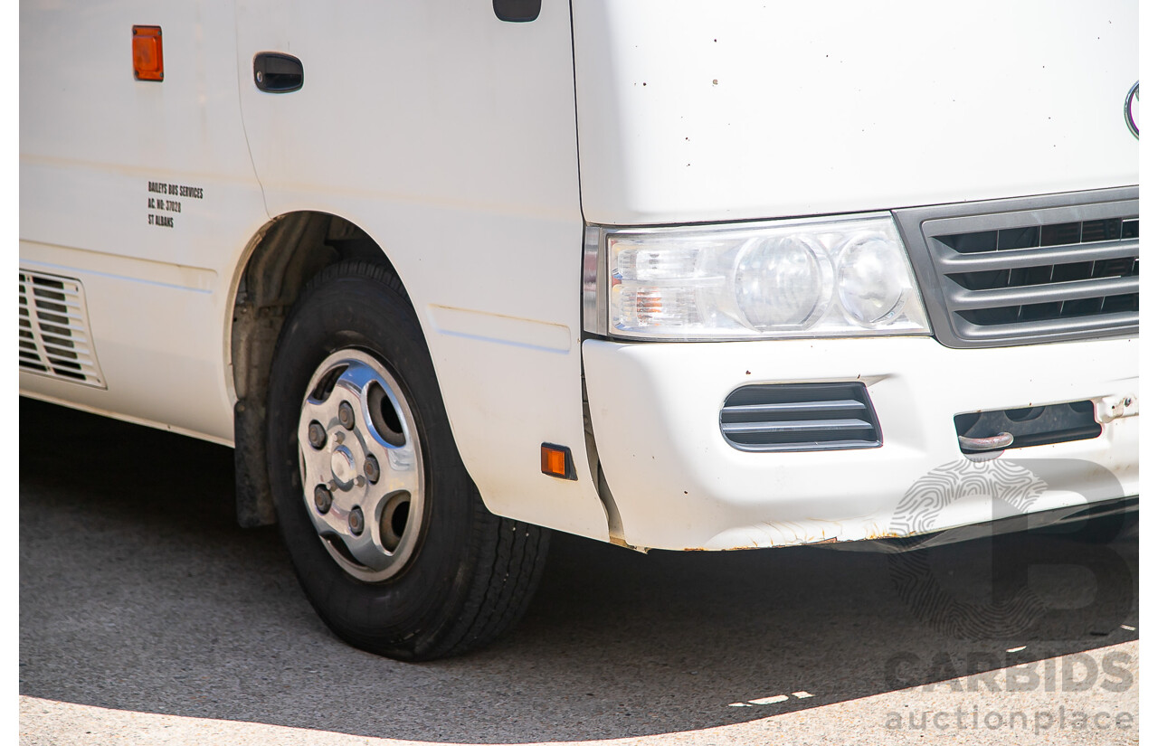 12/2011 Toyota Coaster XZB50R 21 Seater Bus White Turbo Diesel 4.0L