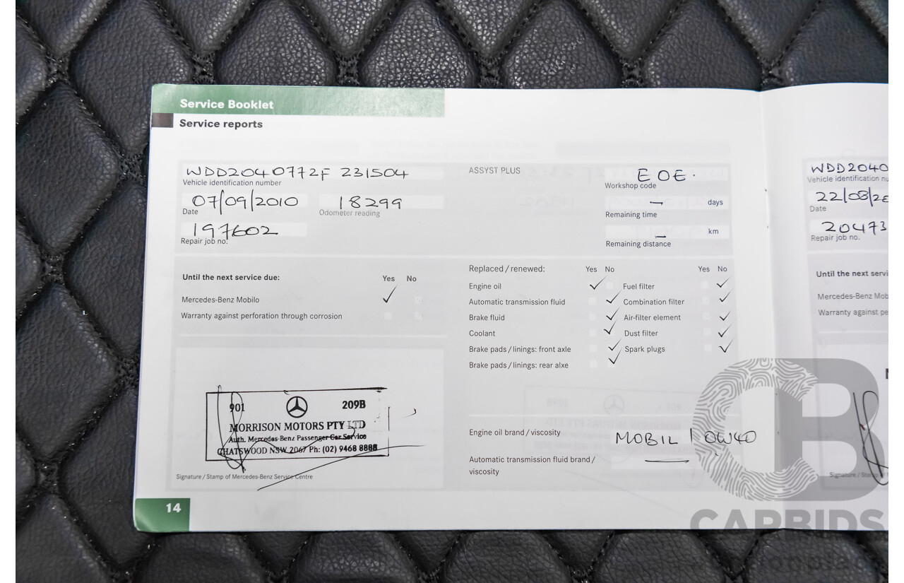 9/2008 Mercedes Benz C63 AMG W204 4d Sedan Palladium Silver Metallic V8 6.3L