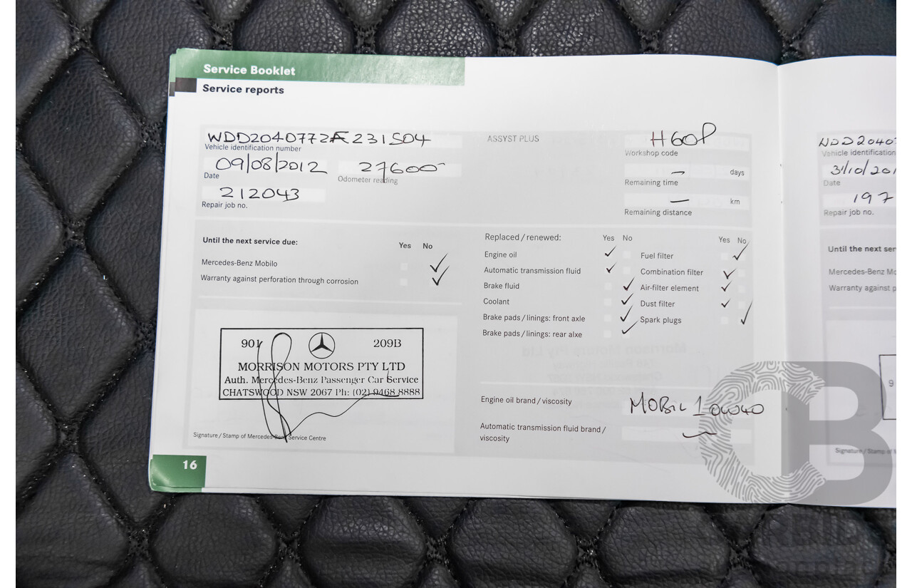 9/2008 Mercedes Benz C63 AMG W204 4d Sedan Palladium Silver Metallic V8 6.3L