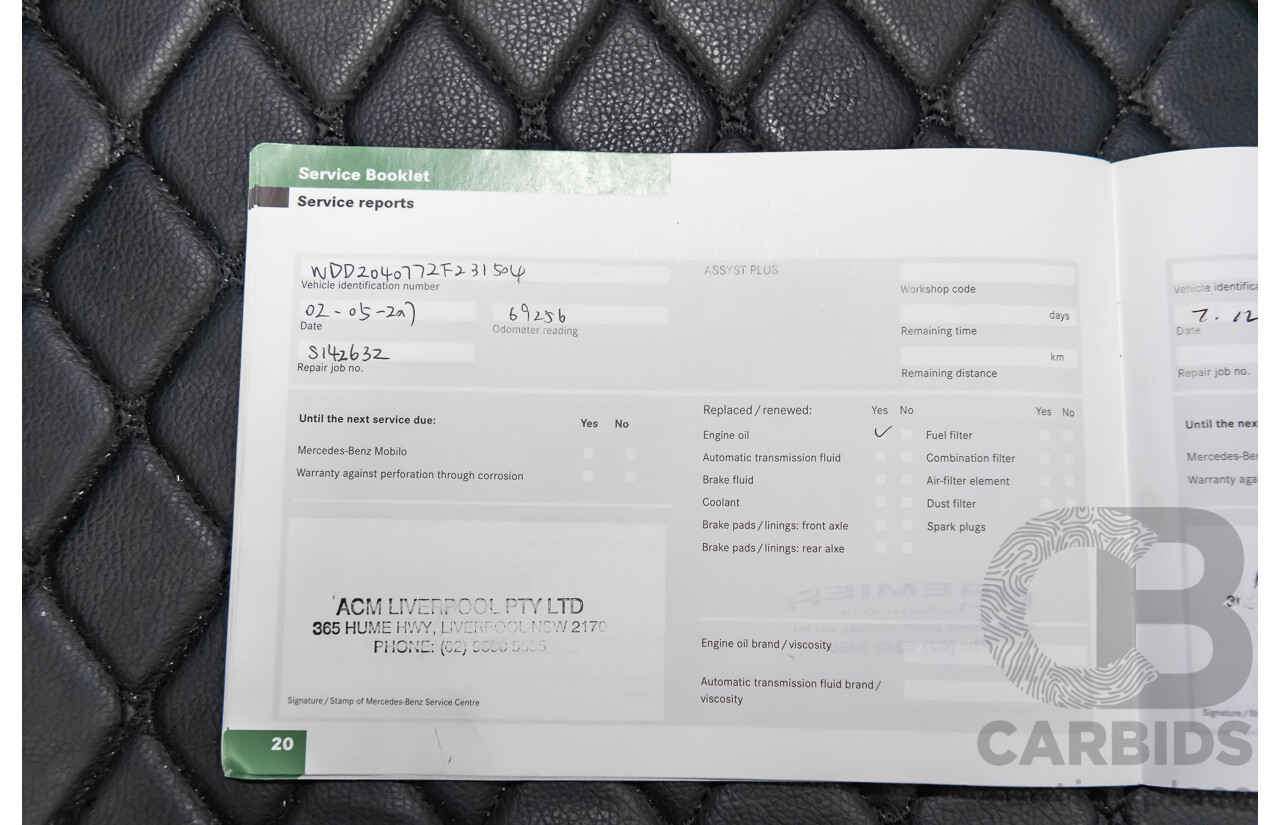 9/2008 Mercedes Benz C63 AMG W204 4d Sedan Palladium Silver Metallic V8 6.3L