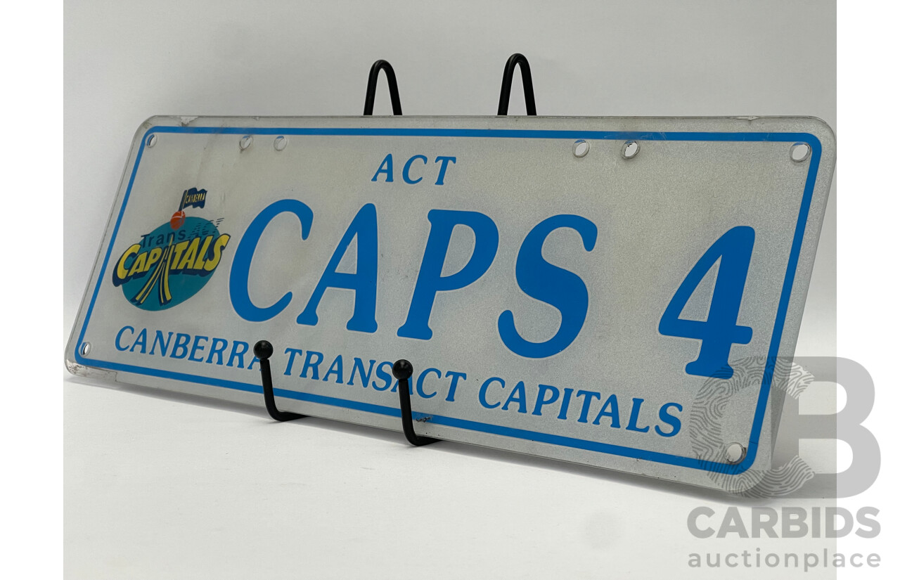 ACT 5-Character Number Plate - CAPS 4 - Canberra Transact Capitals