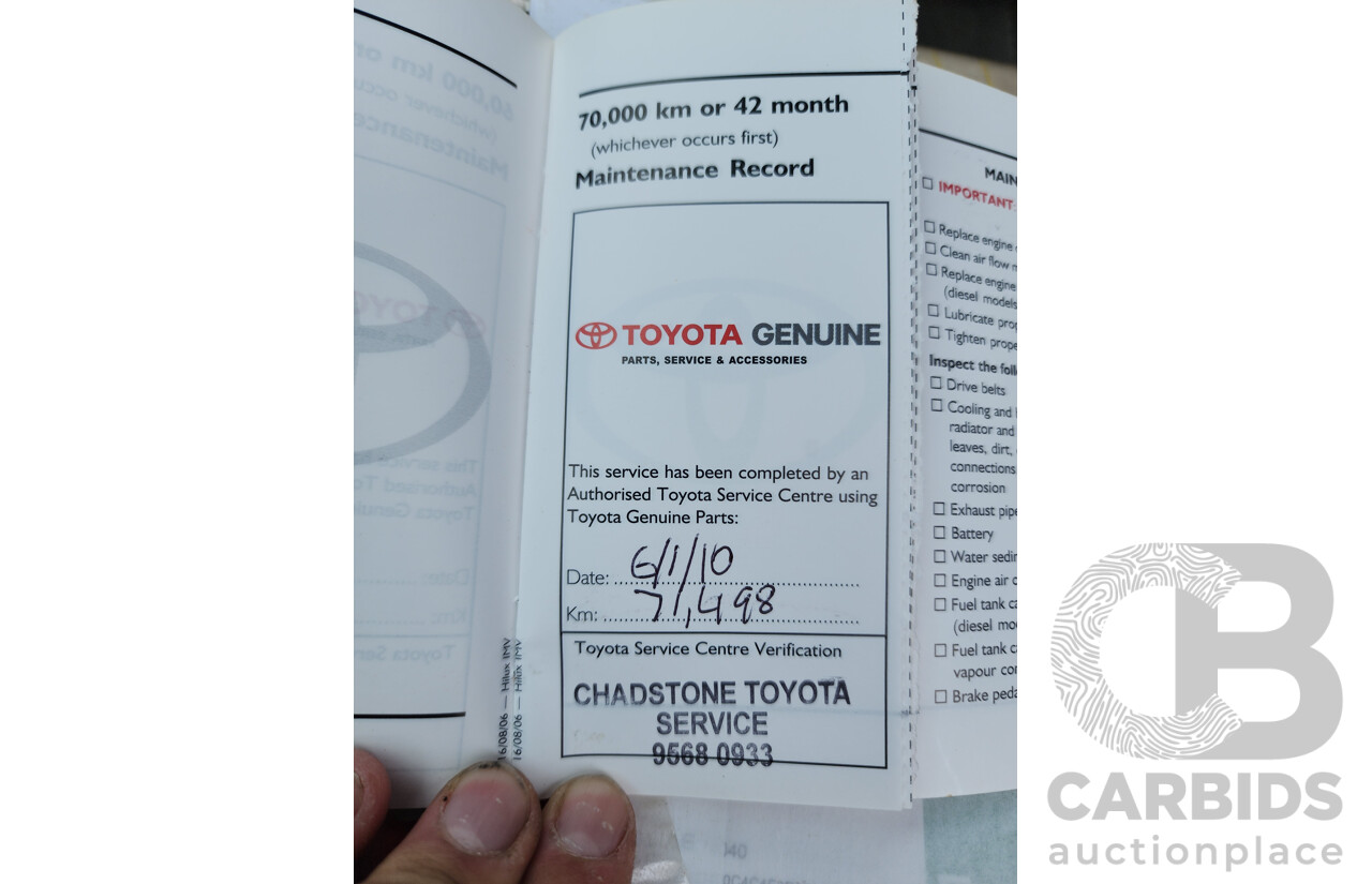 4/2007 Toyota Hilux SR5 (4x4) KUN26R 07 Upgrade Extra Cab P/Up Metallic Silver Turbo Diesel 3.0L