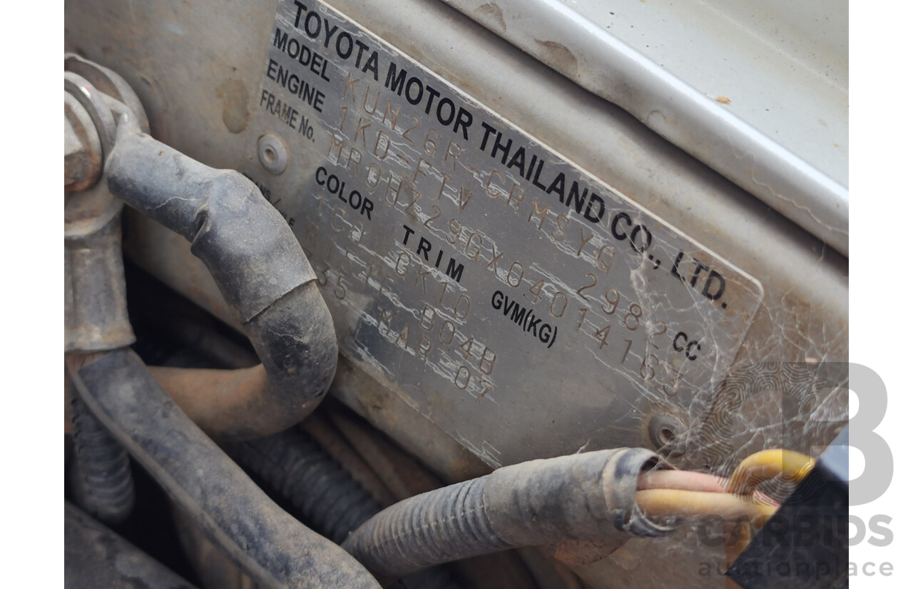 4/2007 Toyota Hilux SR5 (4x4) KUN26R 07 Upgrade Extra Cab P/Up Metallic Silver Turbo Diesel 3.0L