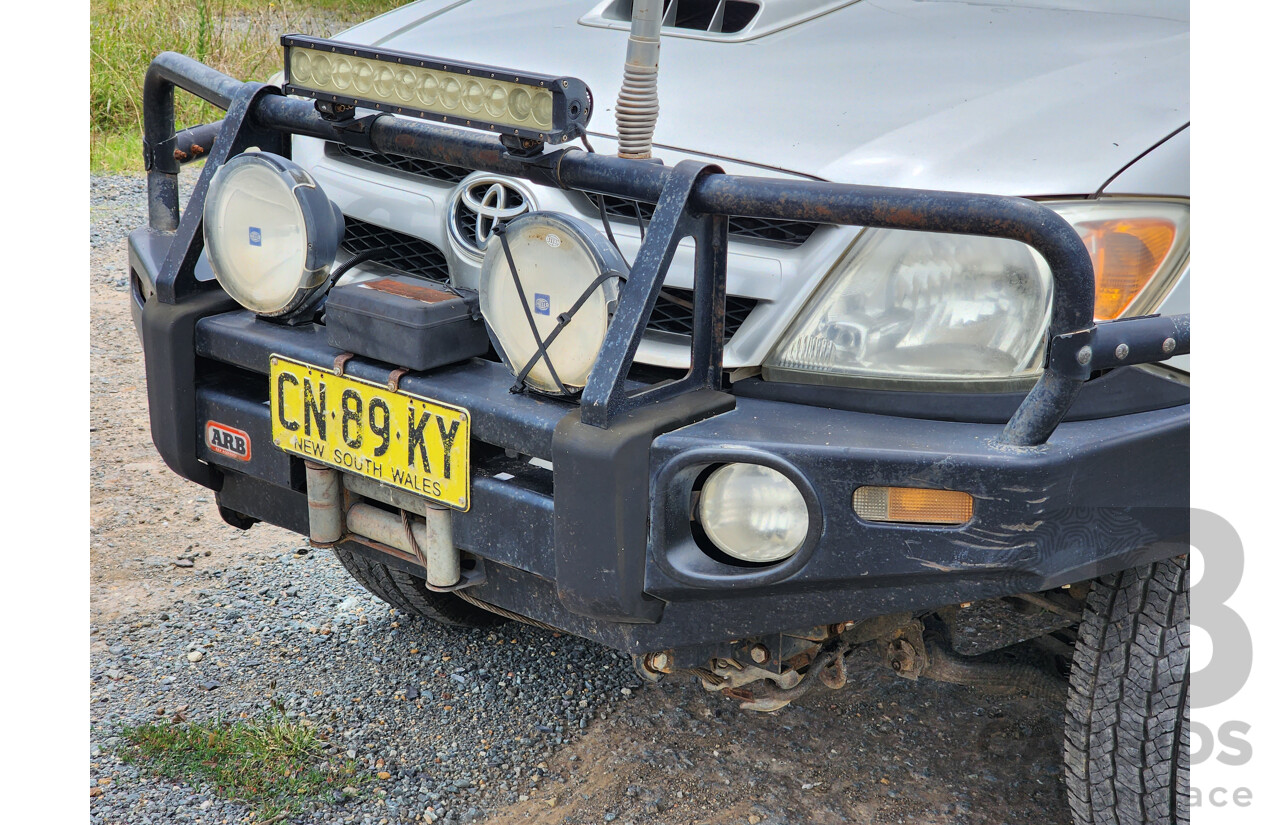 4/2007 Toyota Hilux SR5 (4x4) KUN26R 07 Upgrade Extra Cab P/Up Metallic Silver Turbo Diesel 3.0L