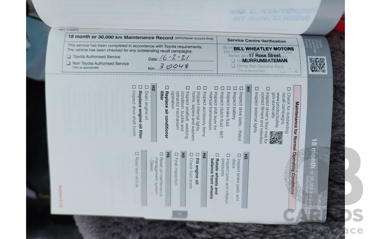 01/2019 Toyota RAV4 GXL (AWD) ASA44R 4d Wagon Silver Sky 2.5L