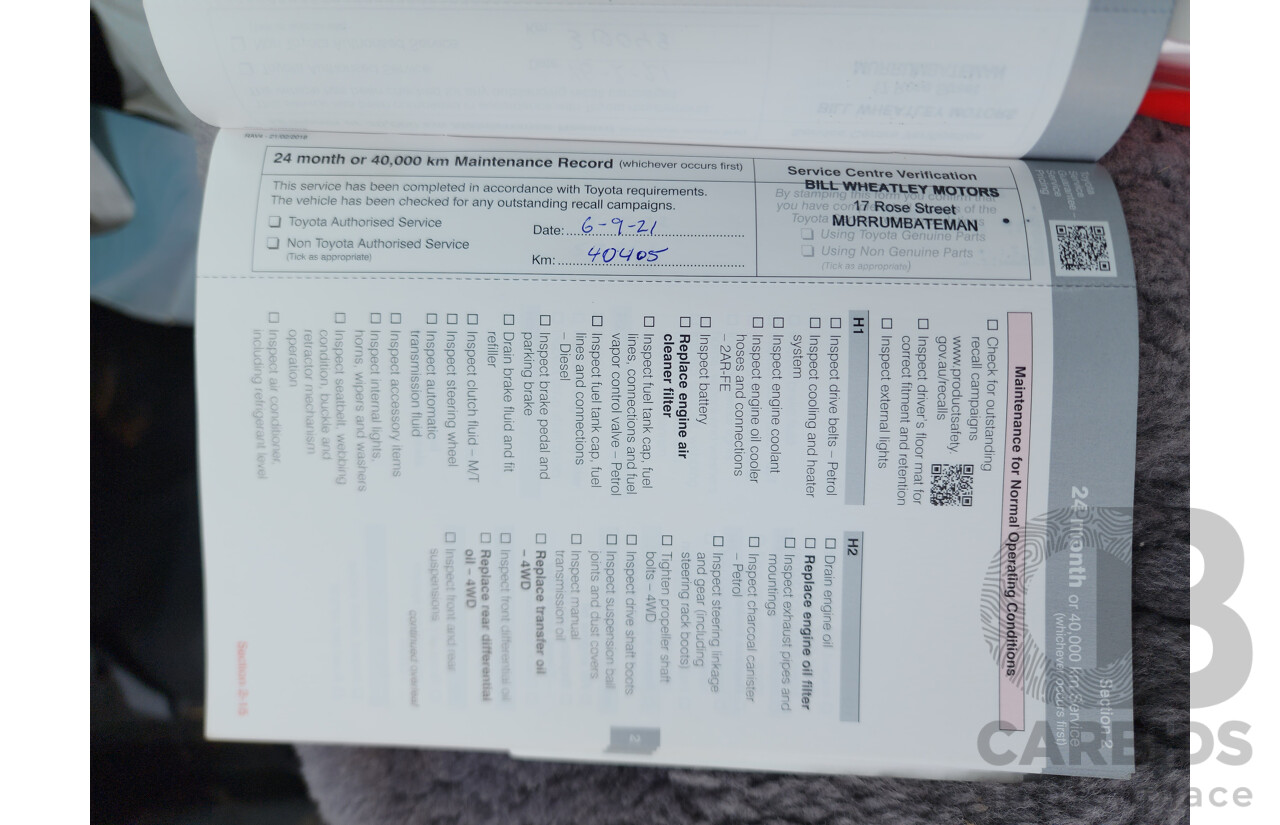 01/2019 Toyota RAV4 GXL (AWD) ASA44R 4d Wagon Silver Sky 2.5L