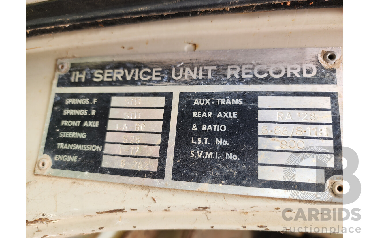 12/1970 International C1640 Tipper Truck 4x2 2d Single Cab Grey 282ci 6cyl Petrol