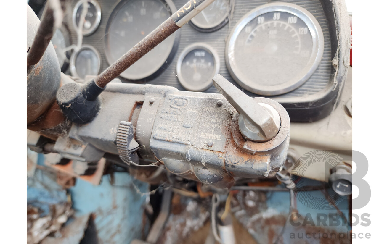 01/1968 International C1800 Series Prime Mover 4x2 2d Cab Chassis Red Inline Six