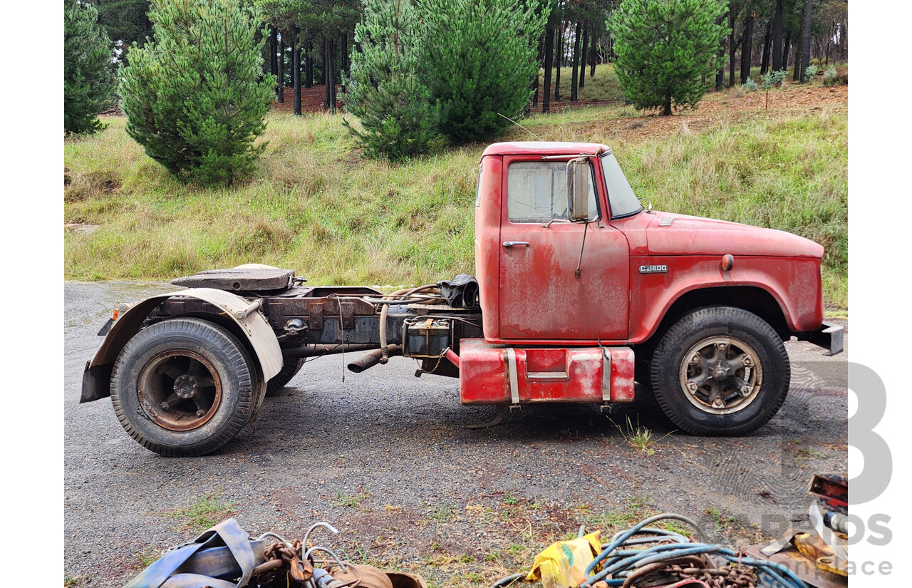 01/1968 International C1800 Series Prime Mover 4x2 2d Cab Chassis Red Inline Six