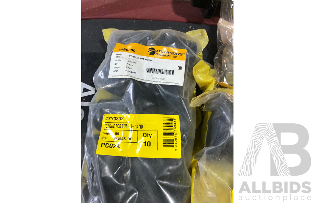 Approximatley 15 Various Truck Spare Parts From Mansons, Including but Not Limited to; U Bolt Assemblies, Wheel Studs, Equaliser Bush And More