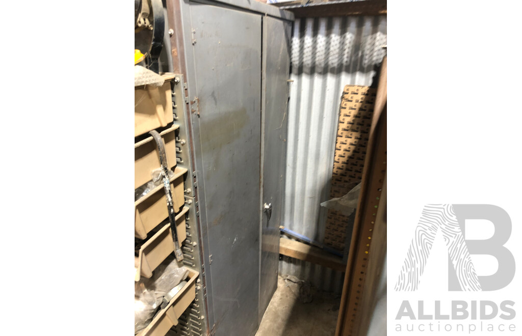 Storage Shelves & Contents Including But Not Limited to, Hydraulic Fittings, Bearings & Cat Regulators