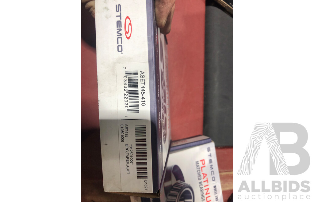 Six New SET415 Stemco Platinum Matched Bearings & Two Set413 Bearings with Three Grease Seal Sets