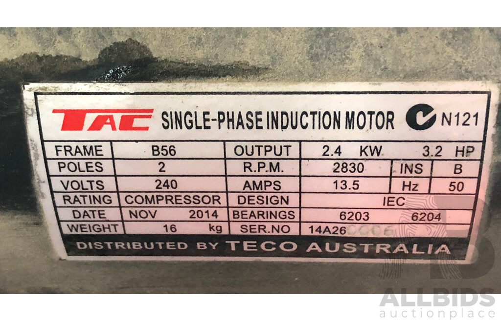 FU SHENG TOOLEX 240V Electric 190L Air Compressor - TT40