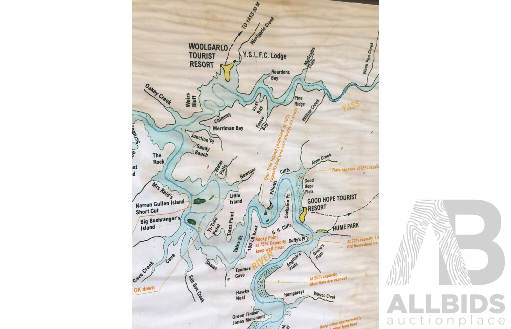 Framed Vintage Map of Yass
