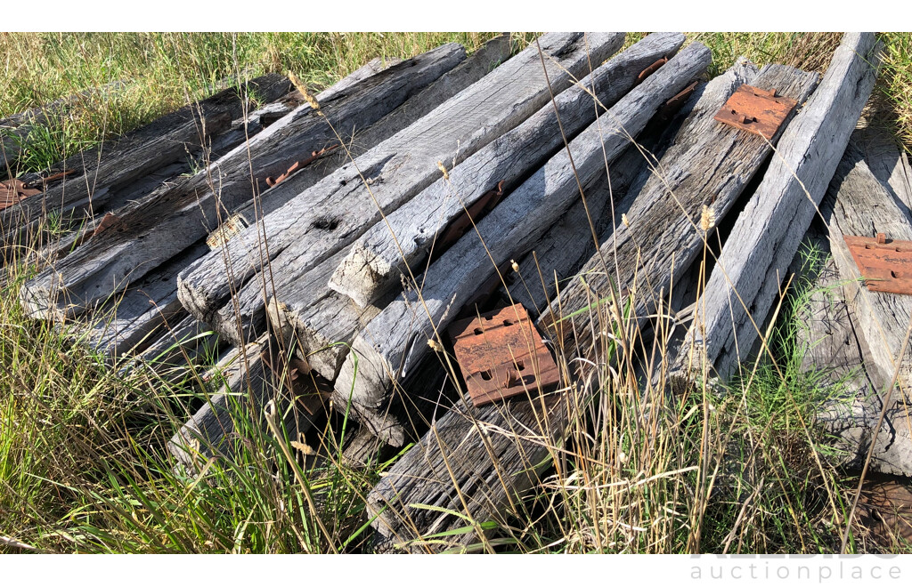 Large Quantity of 2.4m Vintage Railway Sleepers