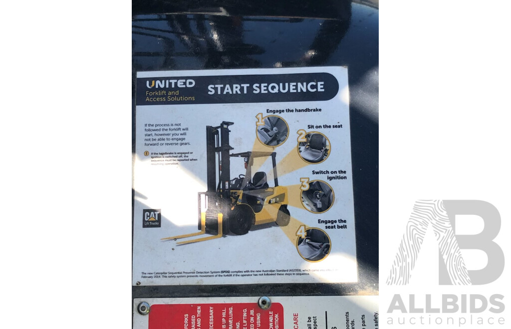 2019 CAT 2.7 Ton Diesel Forklift - DP25NT