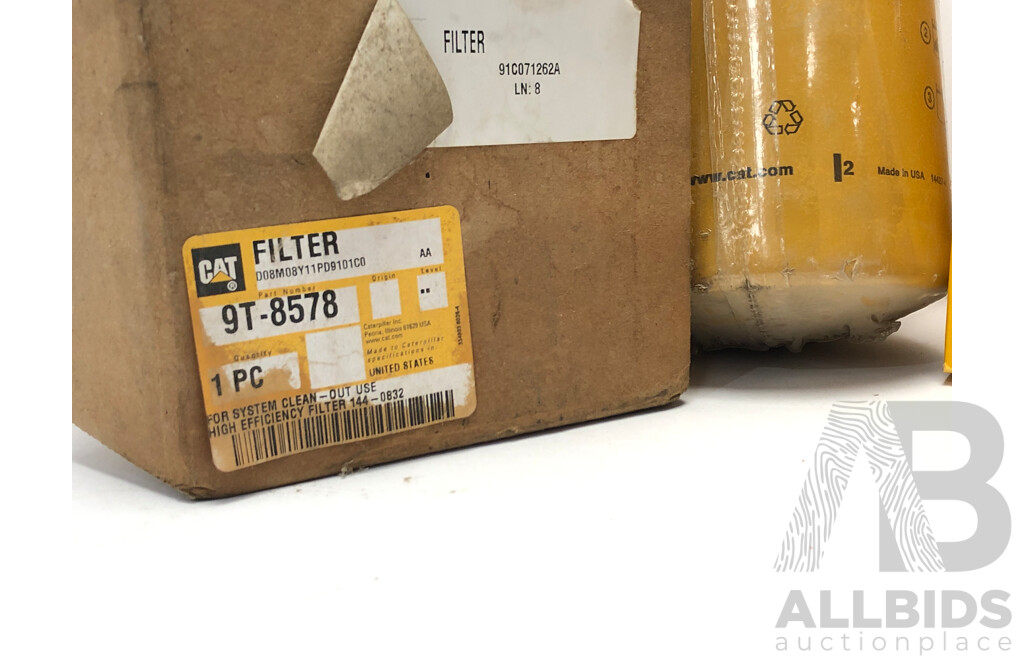 1x Cat 1R-0739 Oil Filter Assembly, 2x Cat 1R-0746 Hydraulic/Transmission Oil Filters and 1x Cat 9T-8578 Advanced Efficency Hydraulic Filter  ORP $179.00