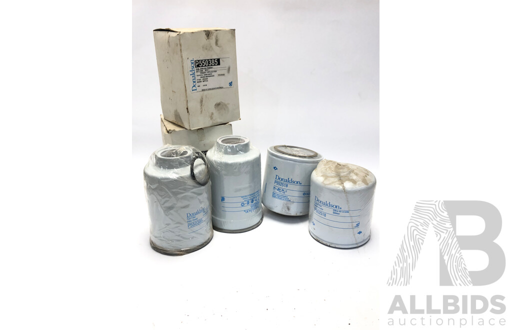 2x Donaldson P550385 Fuel / Water Separators and 2x Donaldson P552518 Spin on Full Flow Oil Filters - ORP $114.00