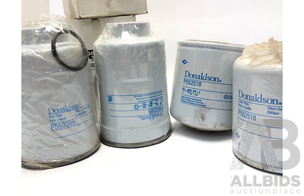 2x Donaldson P550385 Fuel / Water Separators and 2x Donaldson P552518 Spin on Full Flow Oil Filters - ORP $114.00