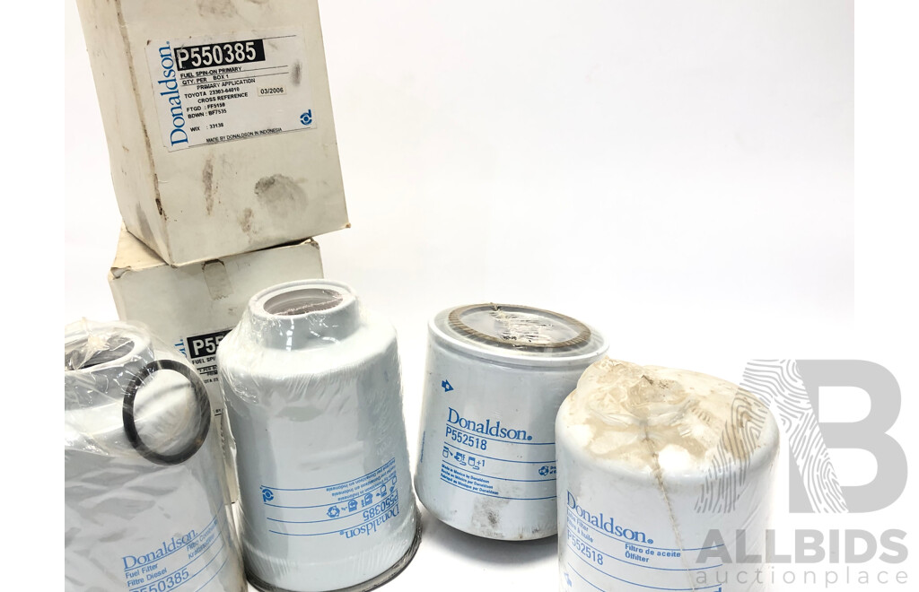 2x Donaldson P550385 Fuel / Water Separators and 2x Donaldson P552518 Spin on Full Flow Oil Filters - ORP $114.00