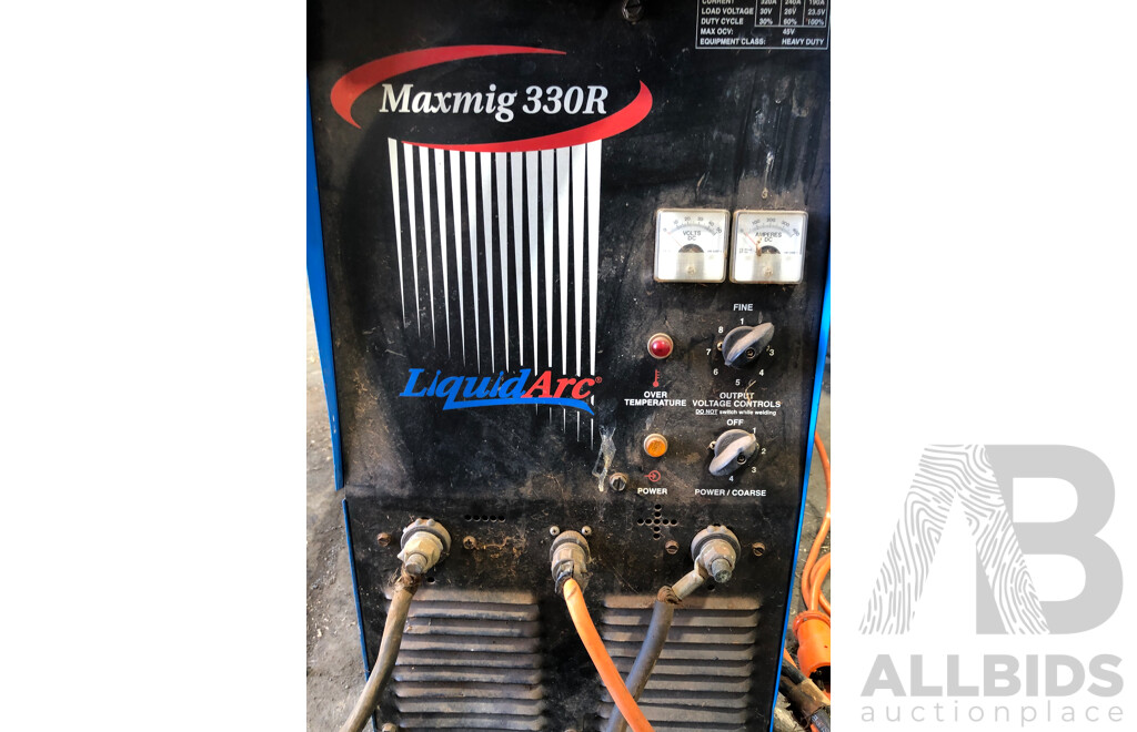 Three Phase Liquid Arc Maxmig 330R MIG Welder and Maxidrive 2R Wire Feeder