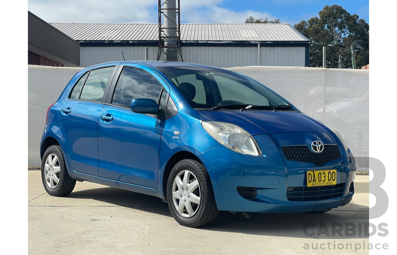 03/08 Toyota Yaris YR FWD NCP90R 5D Hatchback Blue 1.3L