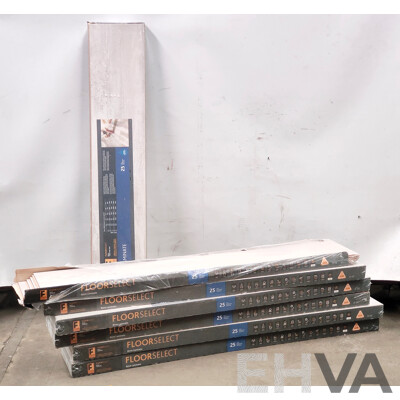 FLOORSELECT 8mm Hella Oak Dark Laminate Flooring - Lot of 7