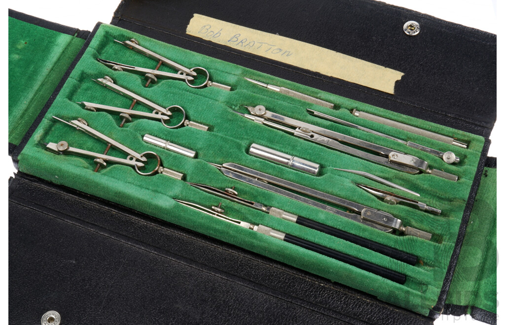 Vintage German Made Draughtsmans Set in Original Case