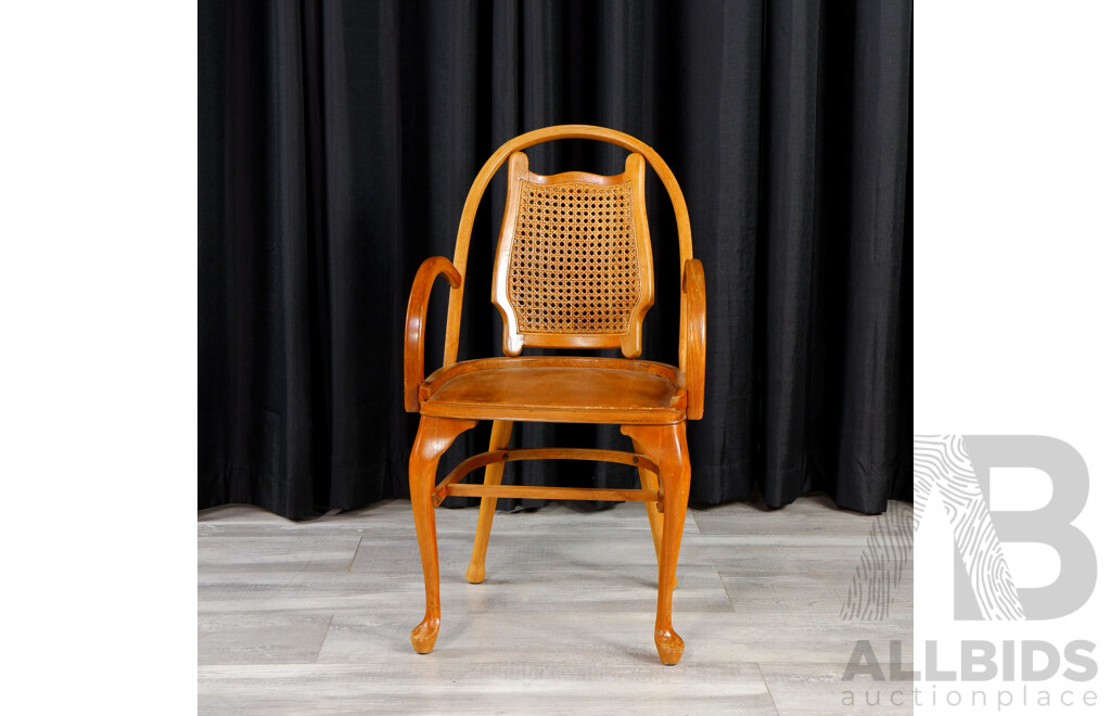 Art Deco Elm Bedroom Chair