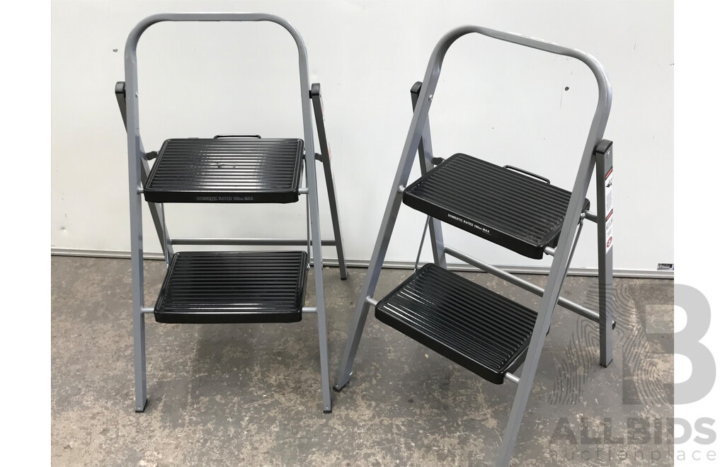 Syneco Two Step Folding Ladder - Lot of Two