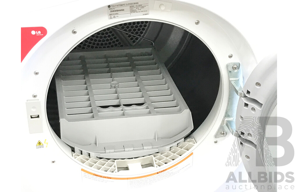 LG Sensor Dry 8kg Front Loader Condenser Clothes Dryer