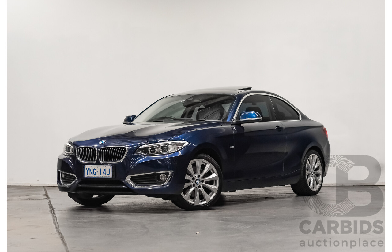 05/18 BMW 2 Series 230i LUXURY LINE RWD F22 LCI Auto MY18 2D Coupe Mediterranean Blue Metallic Turbo 2.0L