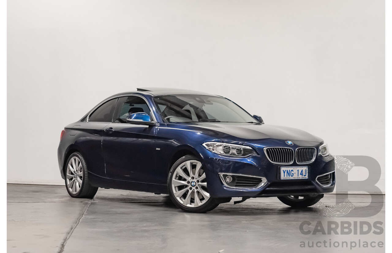 05/18 BMW 2 Series 230i LUXURY LINE RWD F22 LCI Auto MY18 2D Coupe Mediterranean Blue Metallic Turbo 2.0L