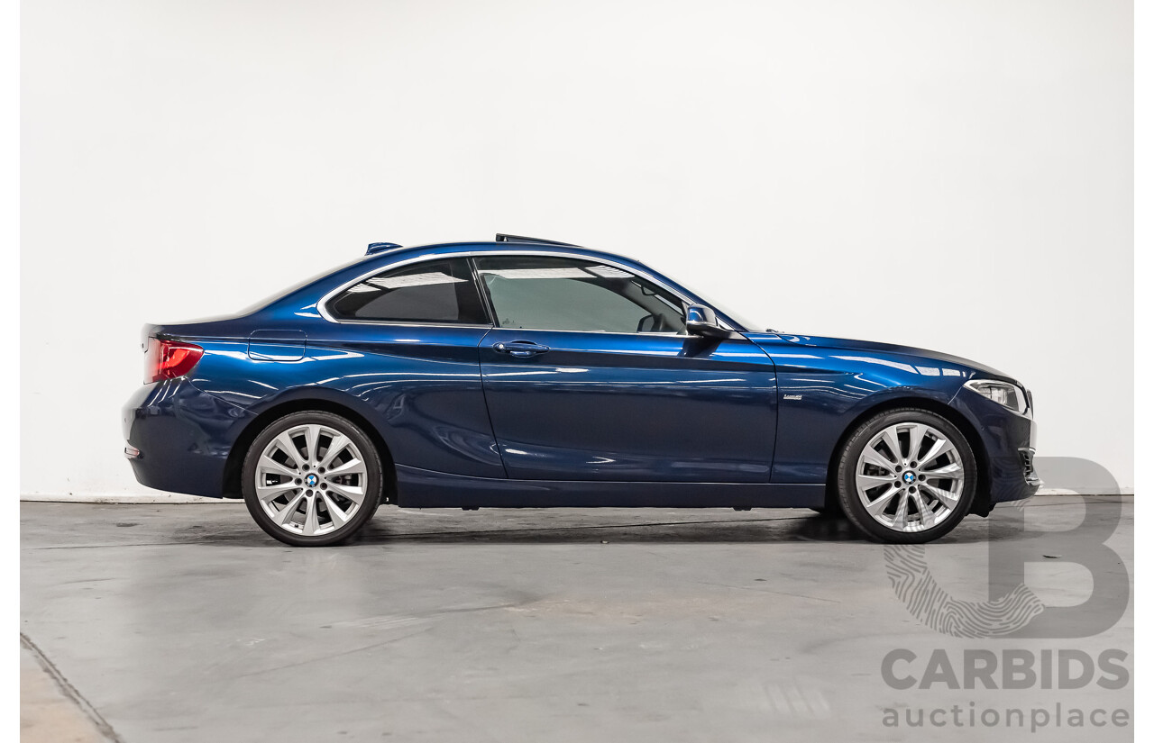 05/18 BMW 2 Series 230i LUXURY LINE RWD F22 LCI Auto MY18 2D Coupe Mediterranean Blue Metallic Turbo 2.0L