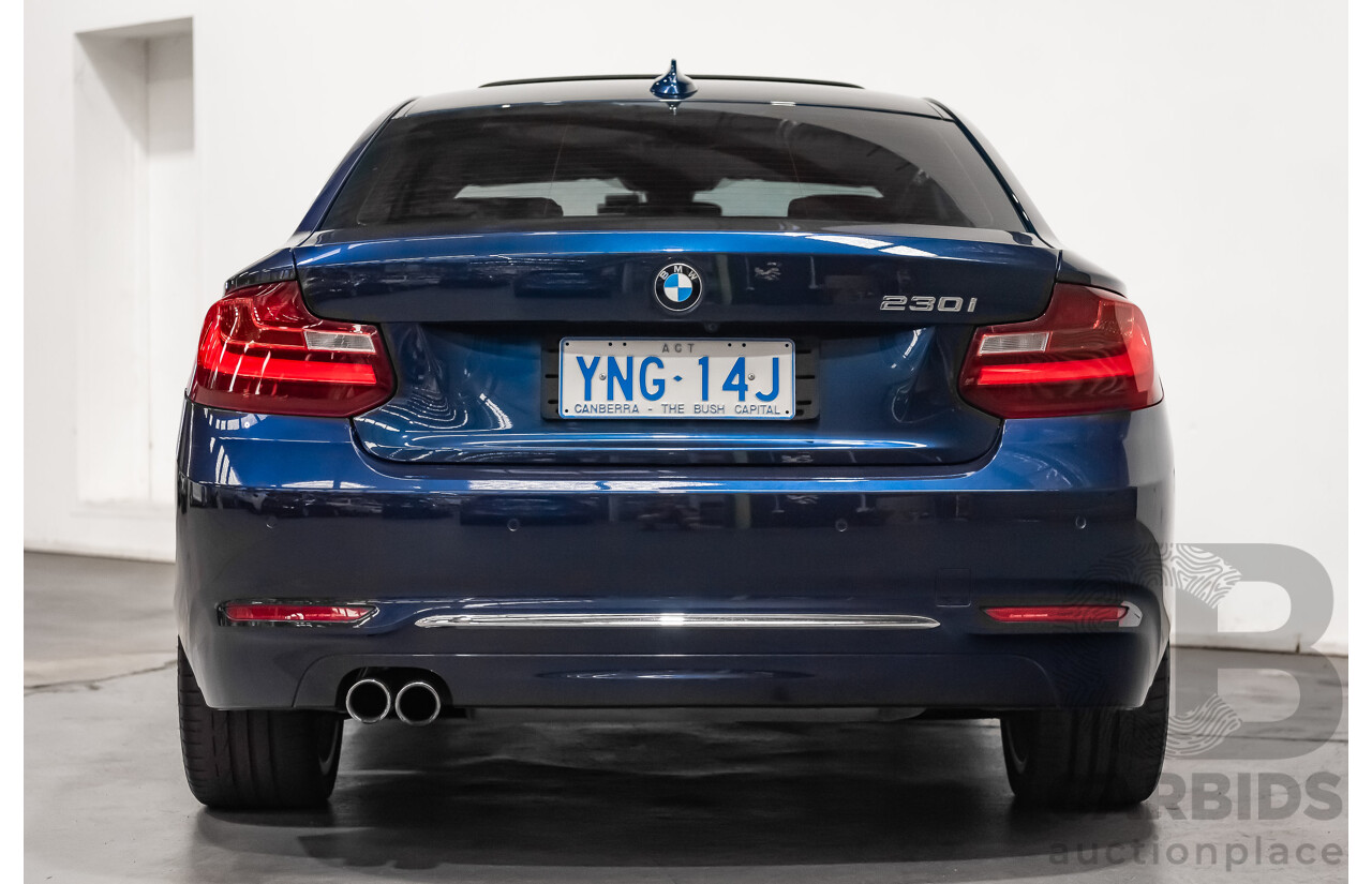 05/18 BMW 2 Series 230i LUXURY LINE RWD F22 LCI Auto MY18 2D Coupe Mediterranean Blue Metallic Turbo 2.0L
